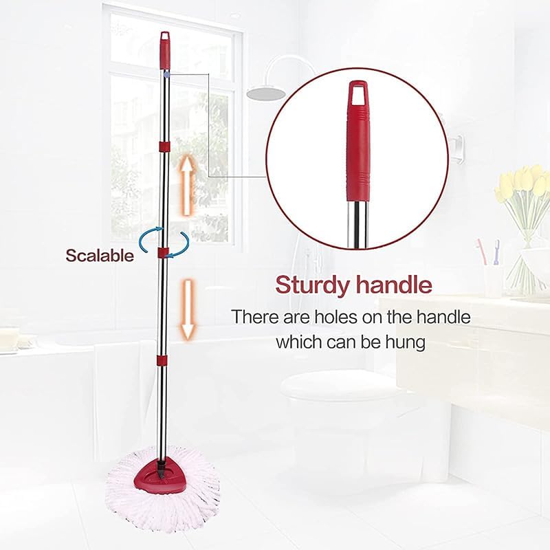 EMTK Mop Handle Replacement for O-Cedar – Adjustable 30"–58" Spin Mop & H2Pro Flat Mop Handle, 4-Section Mop Stick Compatible with Ocedar Mop Systems - Image 4